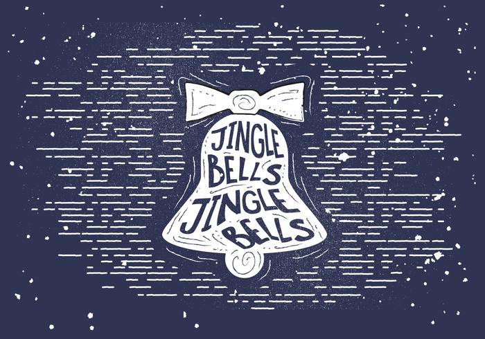 Gratuit Vintage Christmas Bell Silhouette Vector Background