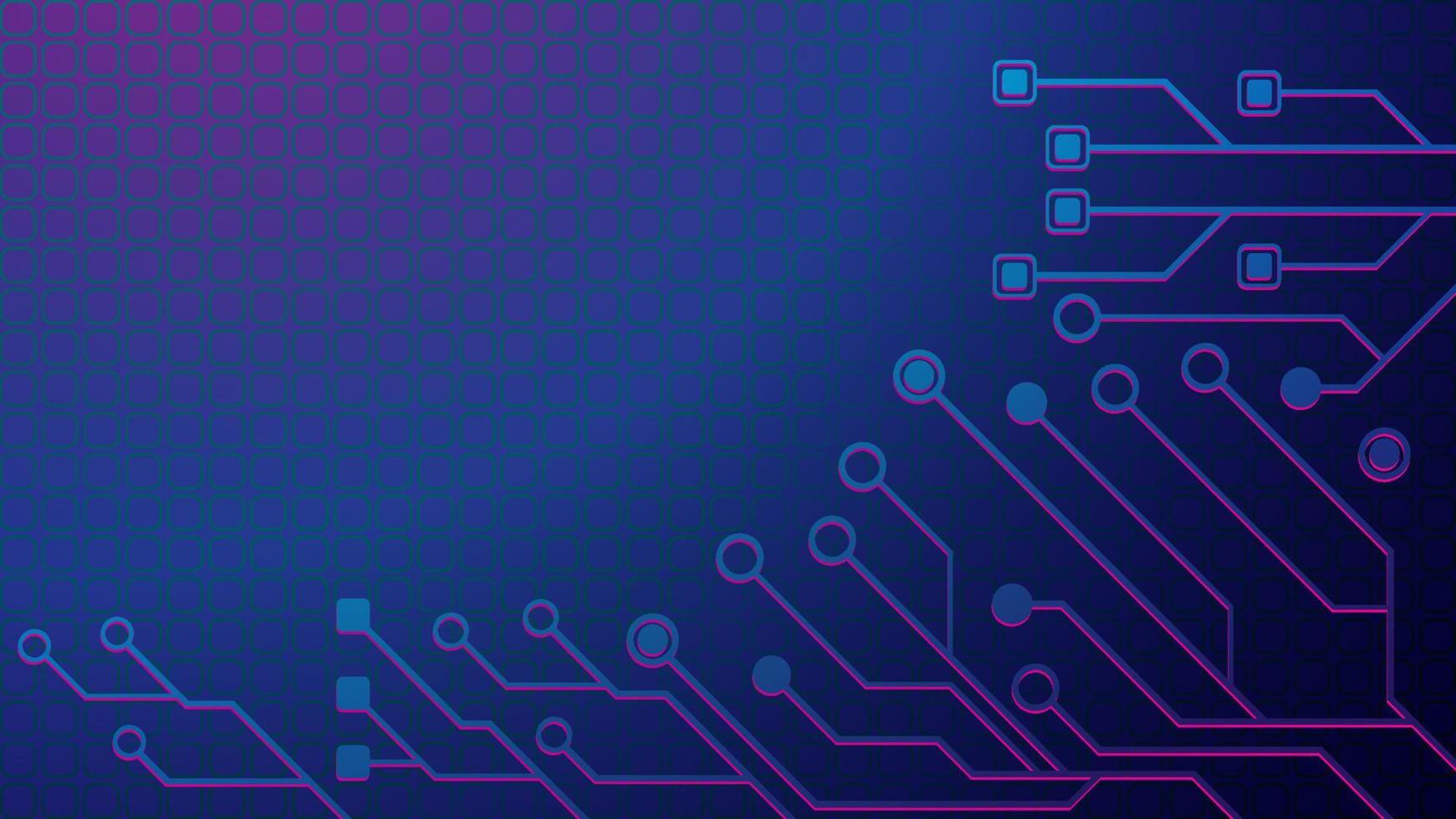 modèle de conception d'arrière-plan de carte de circuit imprimé cyberpunk. illustration vectorielle de technologie abstraite. concept de conception de transfert de données de trace pcb sci-fi. vecteur