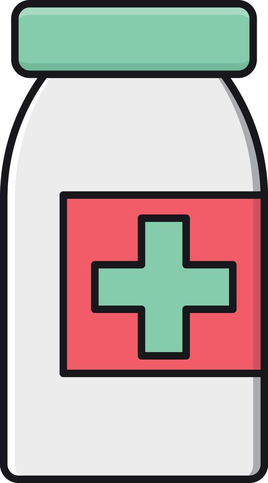 illustration vectorielle de bouteille de pilules sur fond. symboles de qualité premium. icônes vectorielles pour le concept et la conception graphique. vecteur