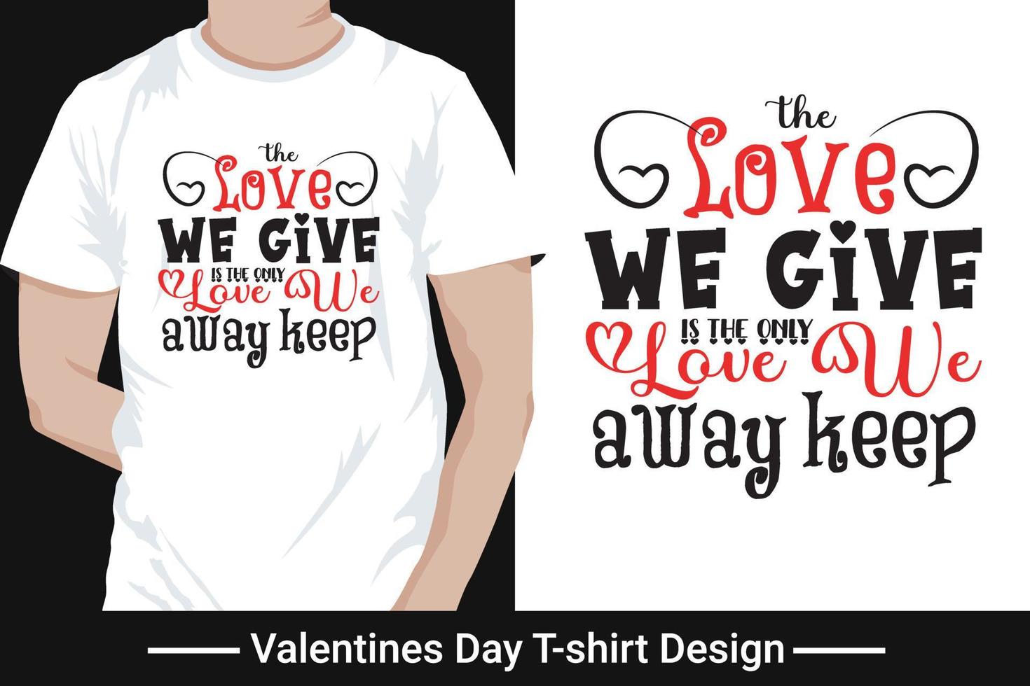 t-shirt saint valentin vecteur