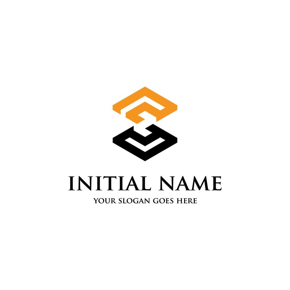 s stock de logo de nom initial, création de logo de lettre s vecteur