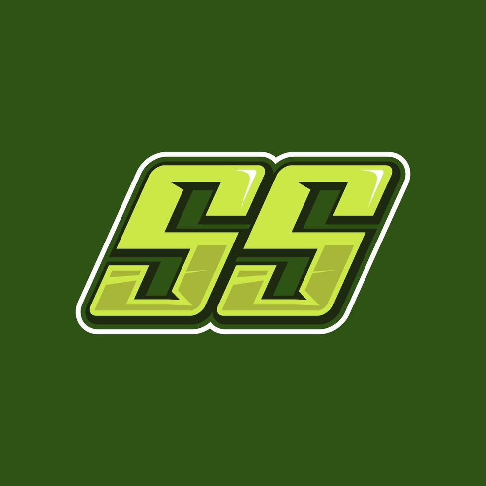 vecteur de conception de logo numéro de course 55