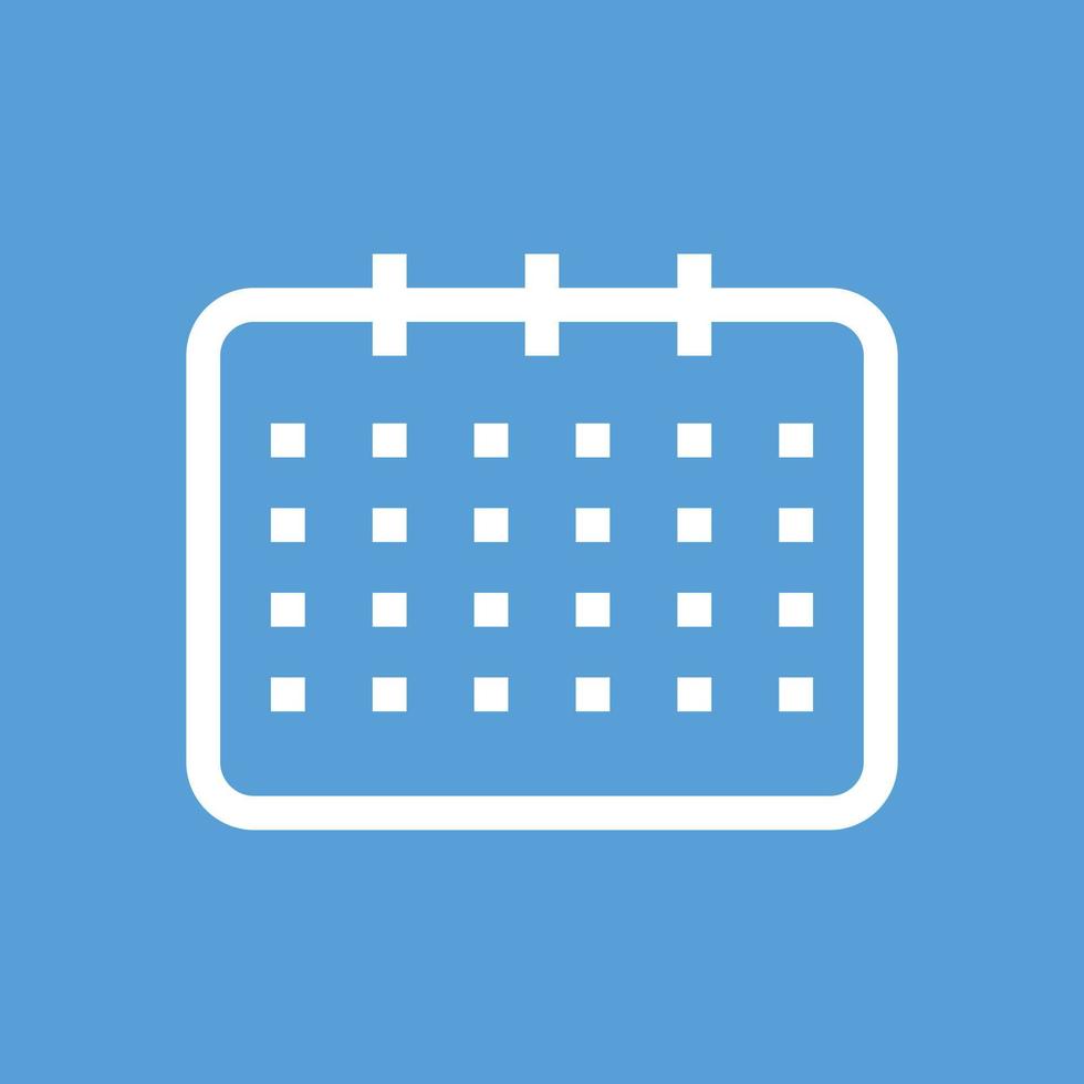icône de fond de couleur de ligne de calendrier vecteur