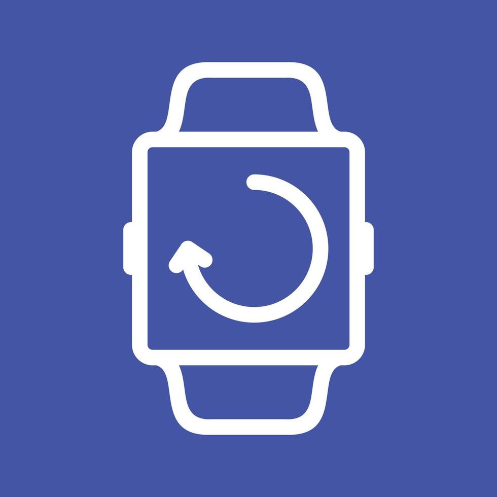 icône de fond de couleur de ligne de synchronisation de montre vecteur