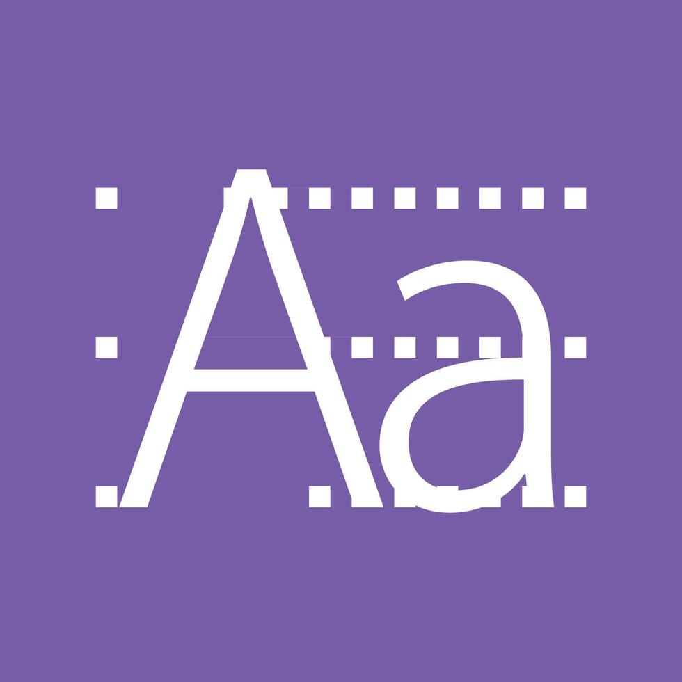 icône de fond de couleur de ligne alphabet vecteur