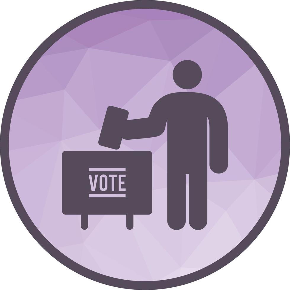 icône de fond de vote low poly vecteur
