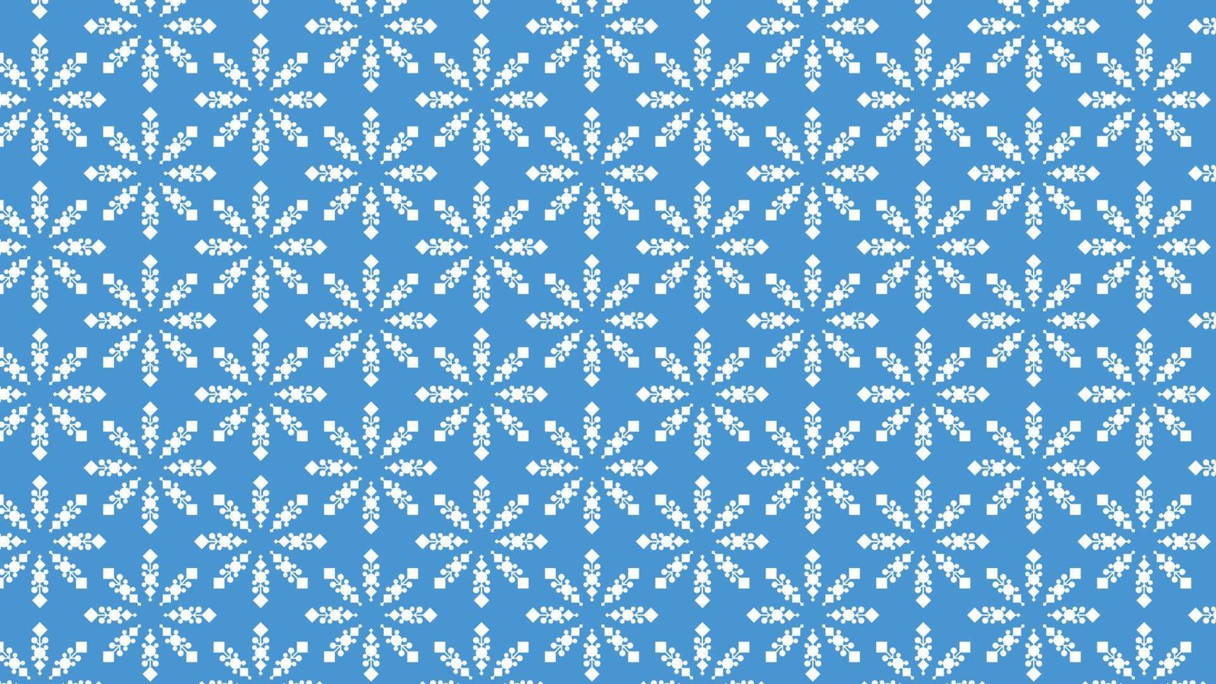 papier peint flocon de neige géométrique iv blanc, bleu vecteur