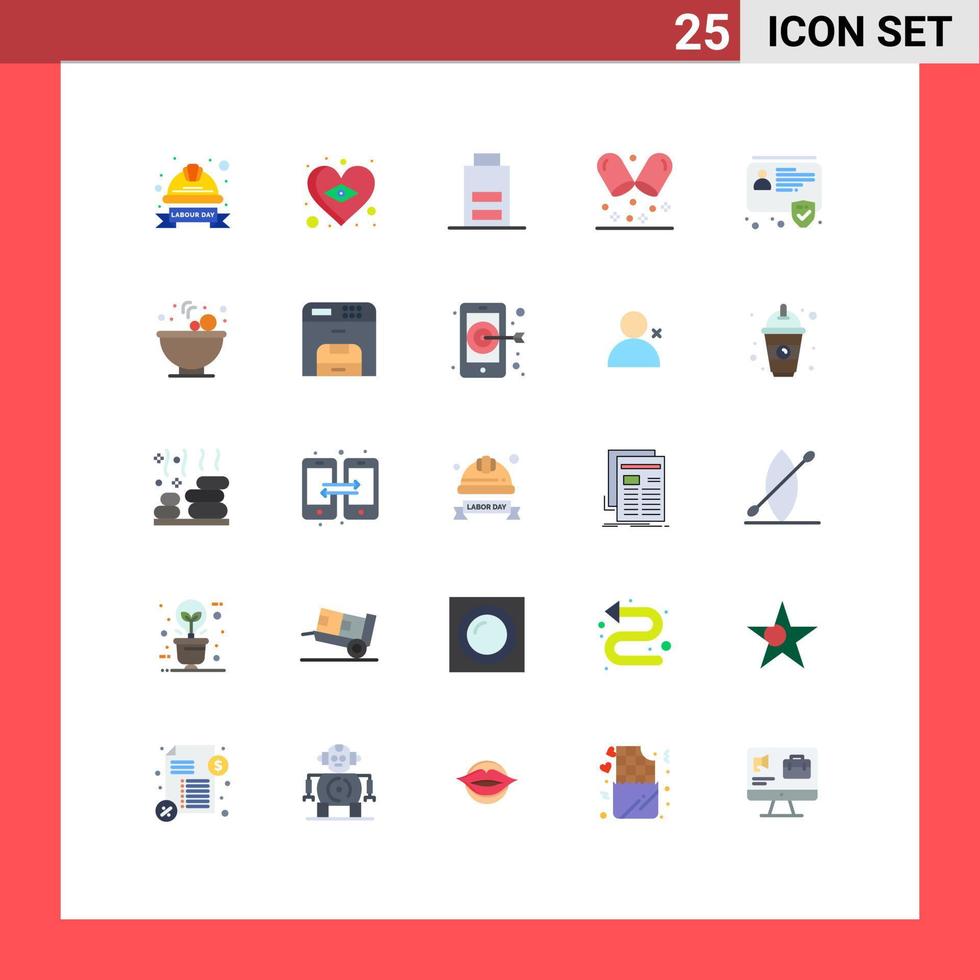 25 icônes créatives signes et symboles modernes de badge médical amour hôpital utilisateur éléments de conception vectoriels modifiables vecteur