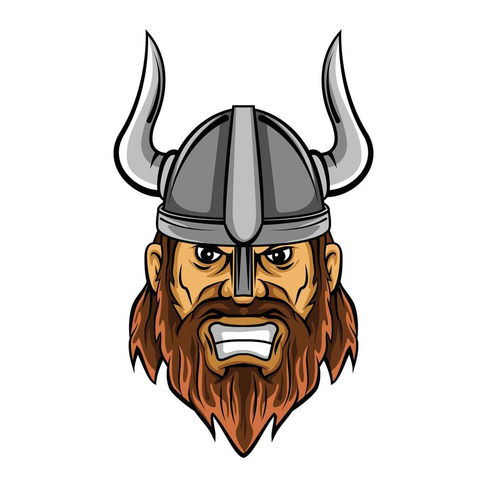 illustration vectorielle tête viking vecteur