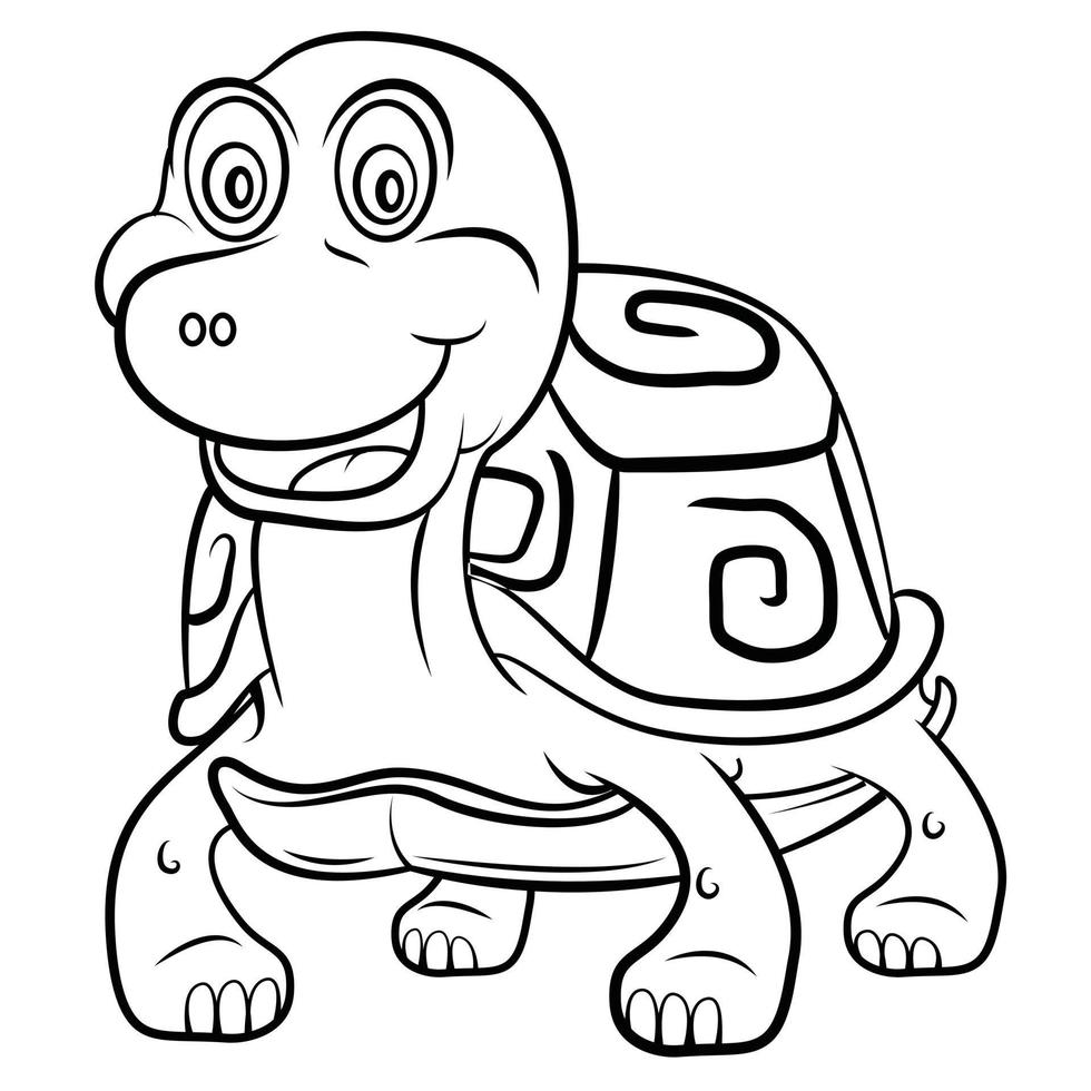 conception d'illustration de croquis de tortue vecteur