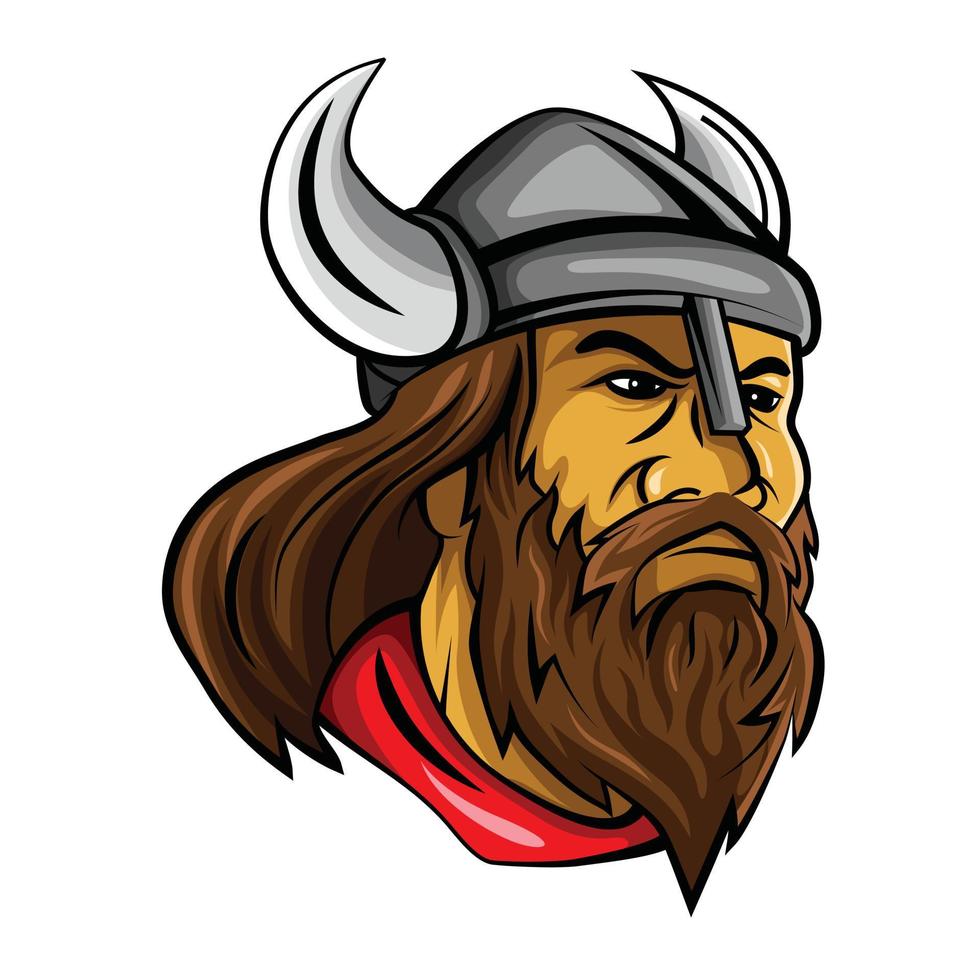 illustration vectorielle tête viking vecteur