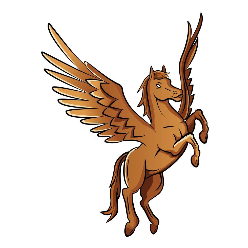 illustration des ailes de cheval vecteur