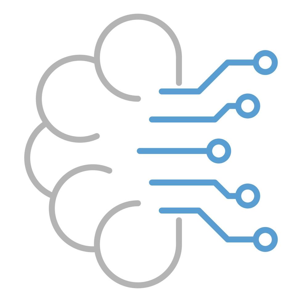 icône d'intelligence artificielle, adaptée à un large éventail de projets créatifs numériques. heureux de créer. vecteur