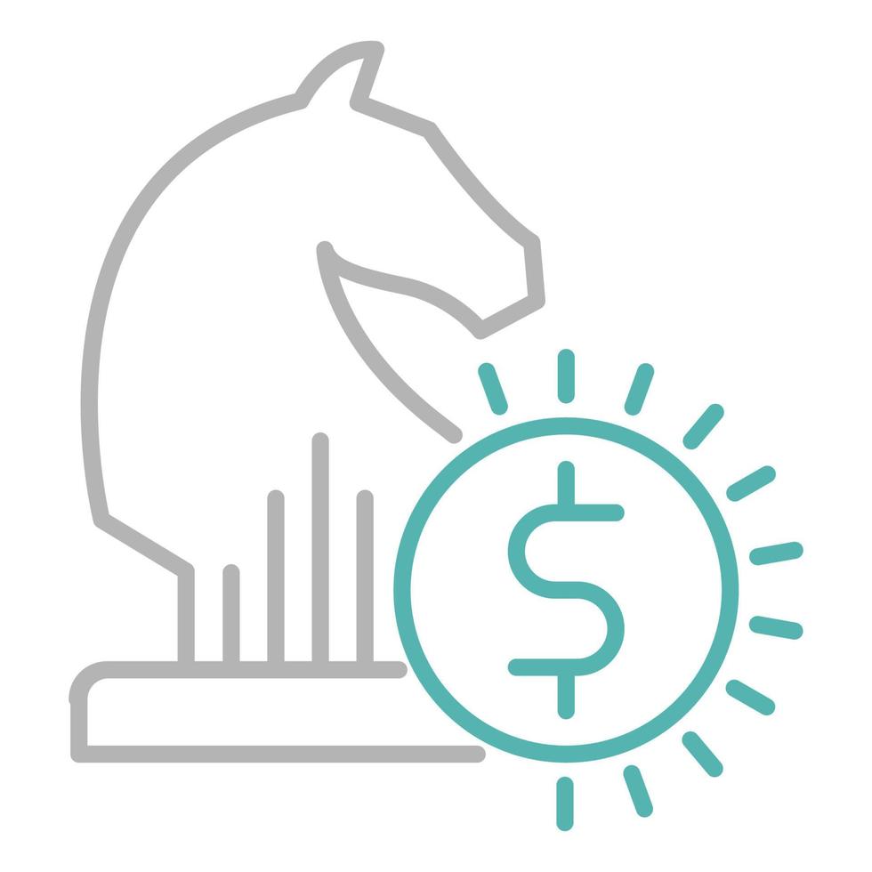 icône de stratégie d'investissements, adaptée à un large éventail de projets créatifs numériques. heureux de créer. vecteur