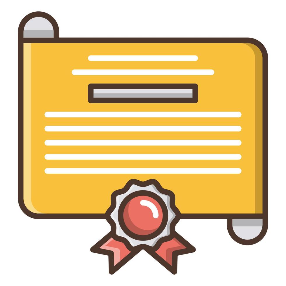 icône de certificat, adaptée à un large éventail de projets créatifs numériques. heureux de créer. vecteur