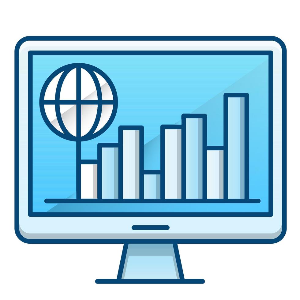 icône de gestion globale, adaptée à un large éventail de projets créatifs numériques. heureux de créer. vecteur