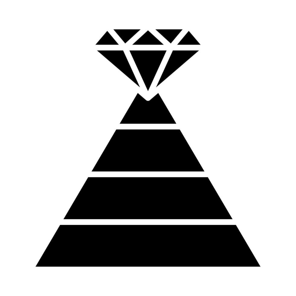 icône pyramidale, adaptée à un large éventail de projets créatifs numériques. heureux de créer. vecteur