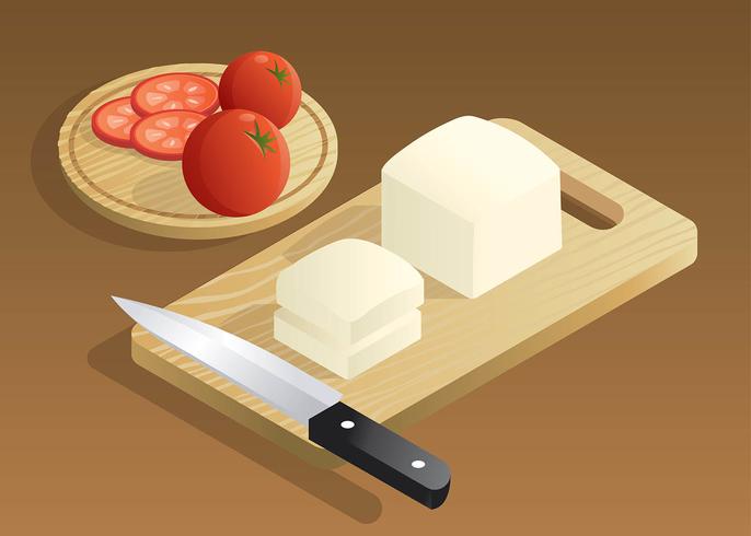 Illustration vectorielle de tofu vecteur