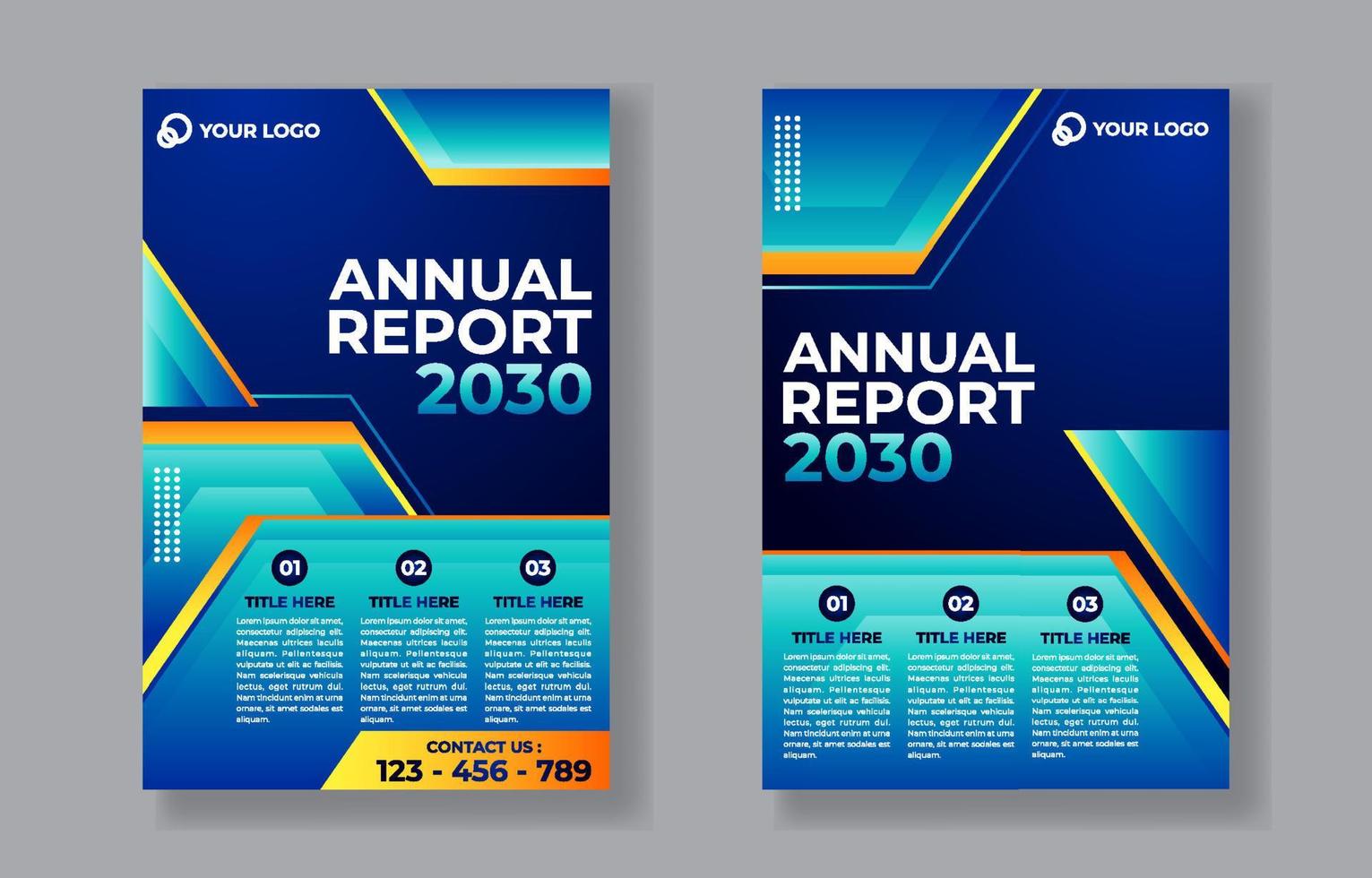 modèle de rapport annuel moderne vecteur