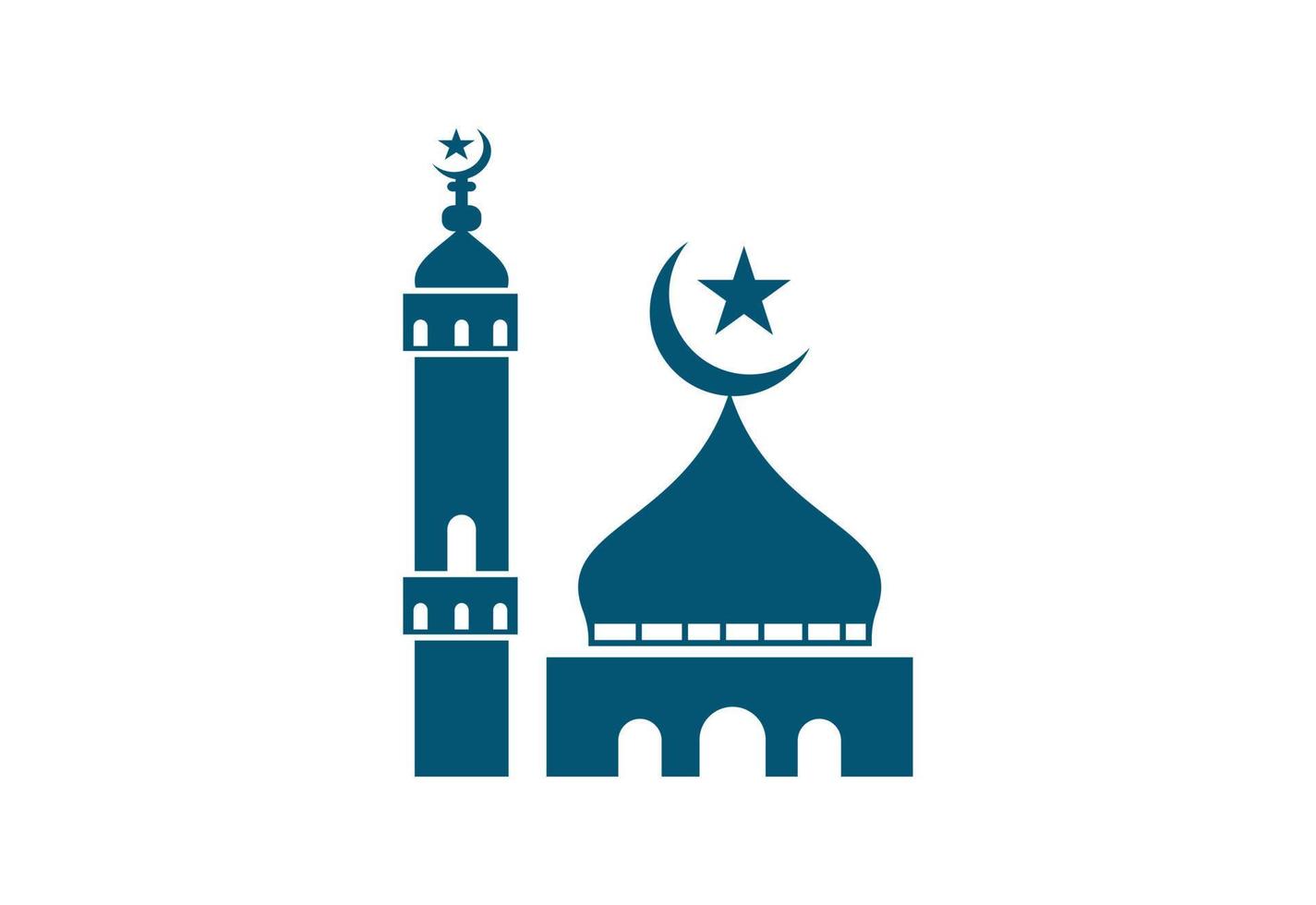 création de logo de mosquée, modèle de logo islamique, illustration vectorielle. vecteur