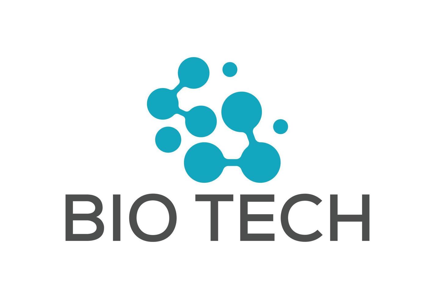 création de logo de biotechnologie, modèle de conception de vecteur