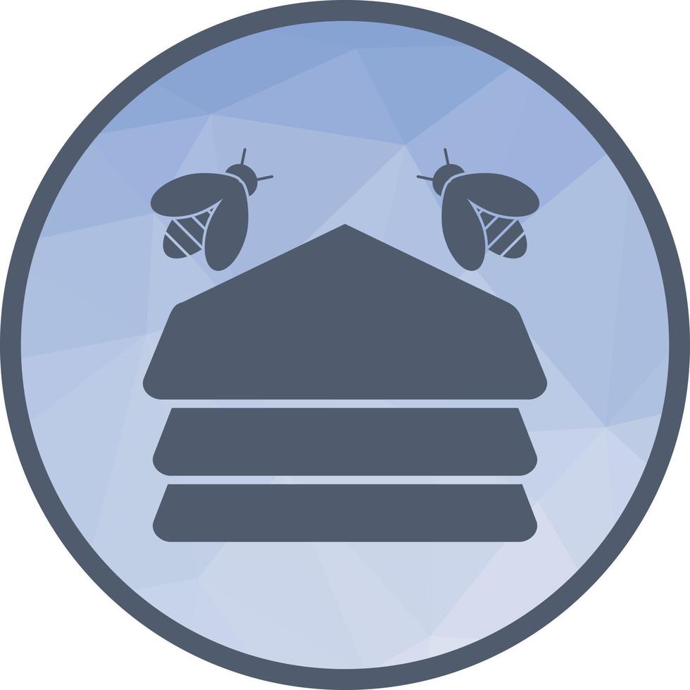 icône de fond de ruche low poly vecteur