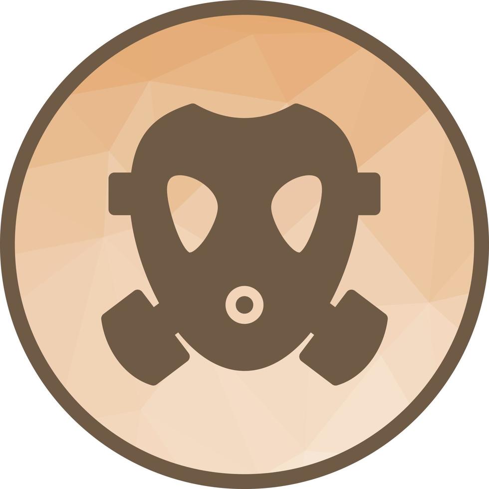 icône de fond low poly masque à oxygène vecteur