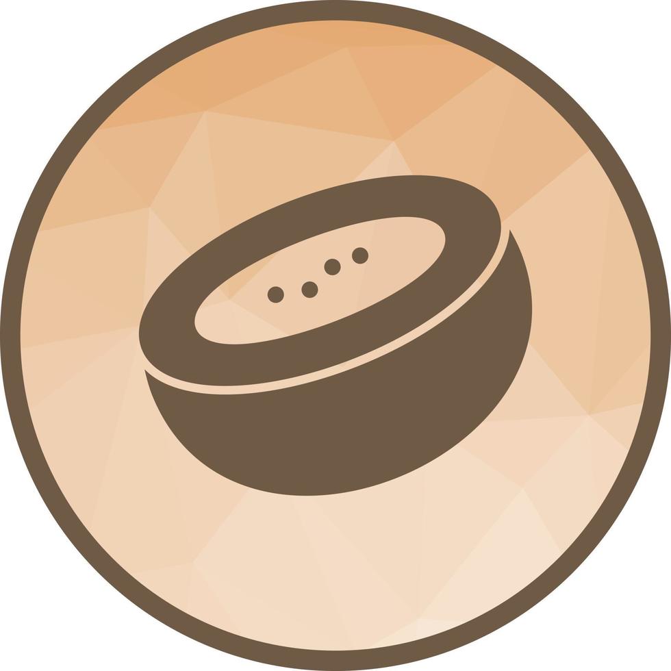 icône de fond de noix de coco low poly vecteur