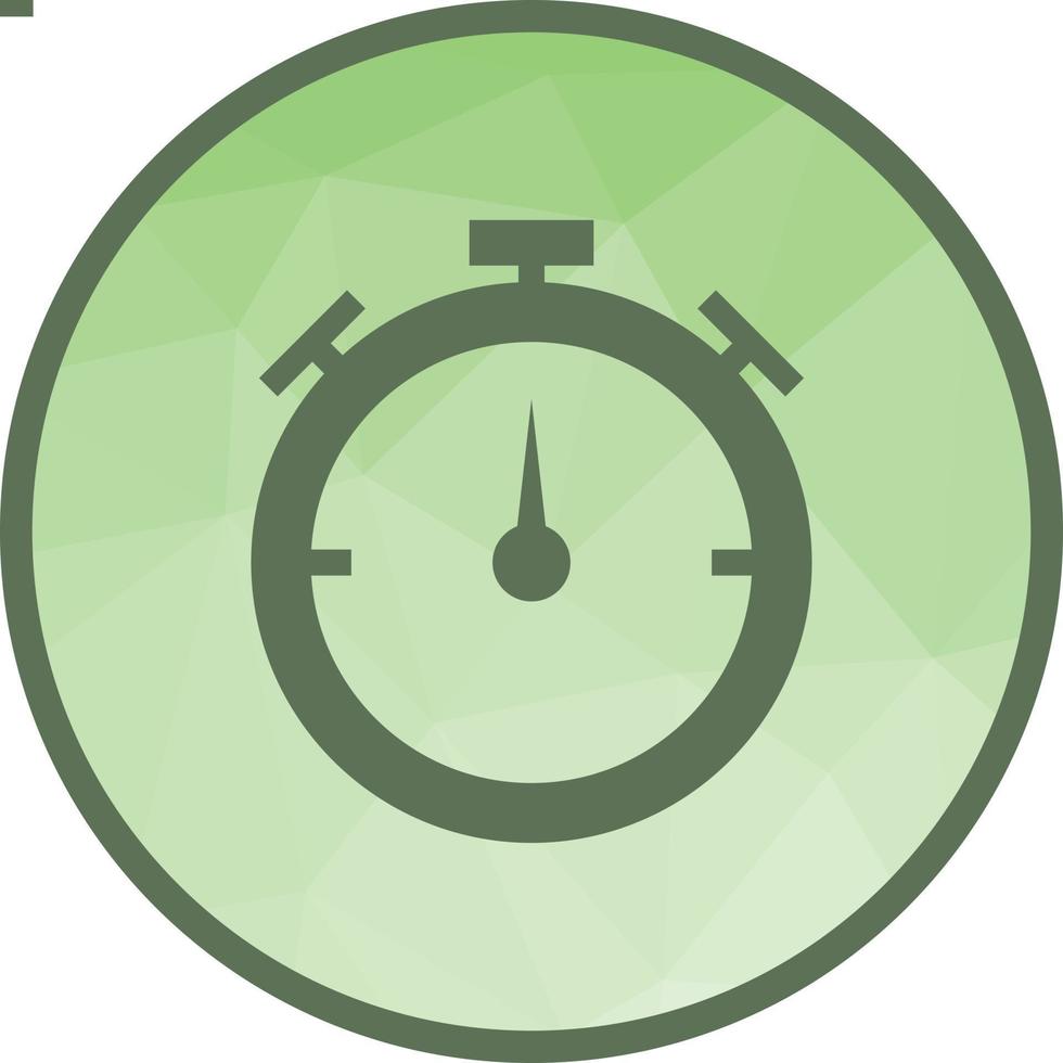 icône de fond poly faible chronomètre vecteur