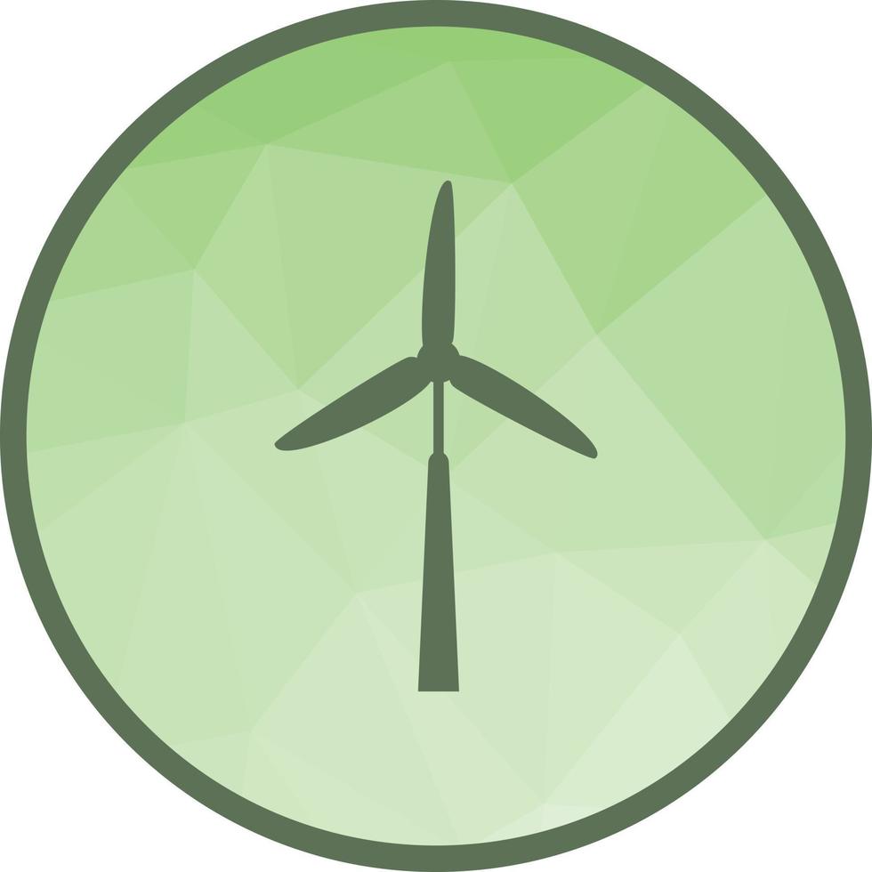 icône de fond de moulin à vent low poly vecteur