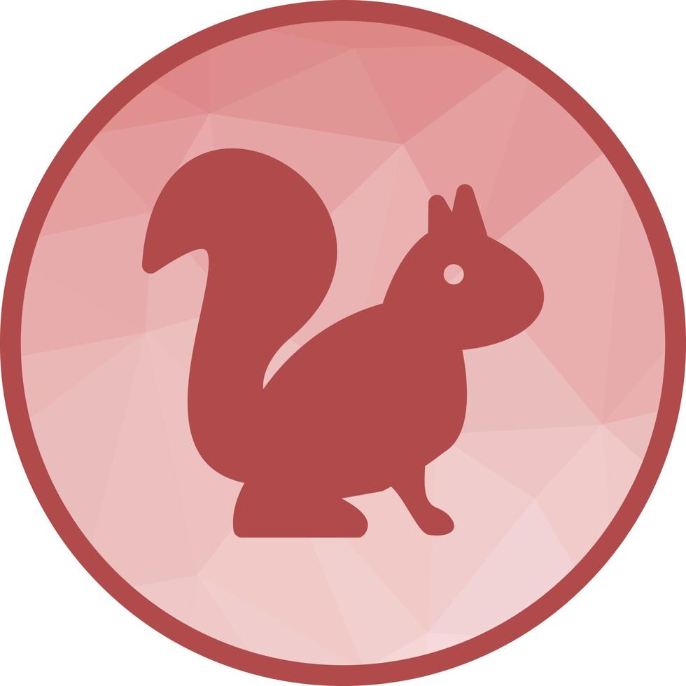 icône de fond écureuil low poly vecteur