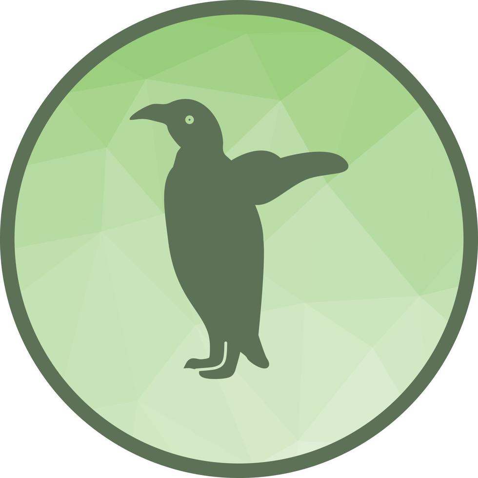 icône de fond low poly pingouin vecteur