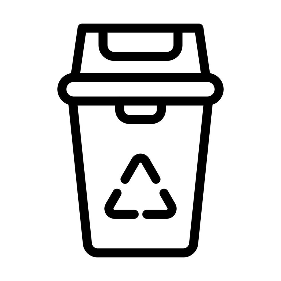 conception d'icône de boîte de recyclage vecteur