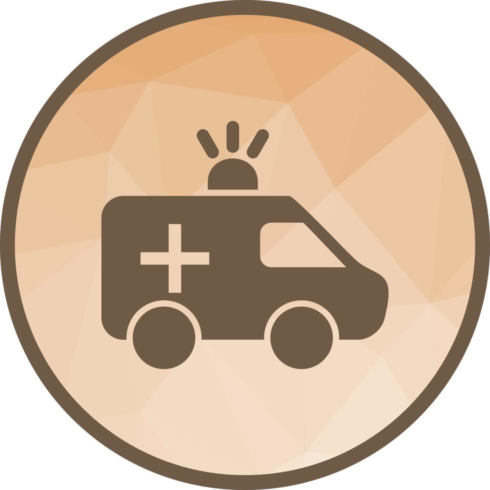 icône de fond ambulance low poly vecteur