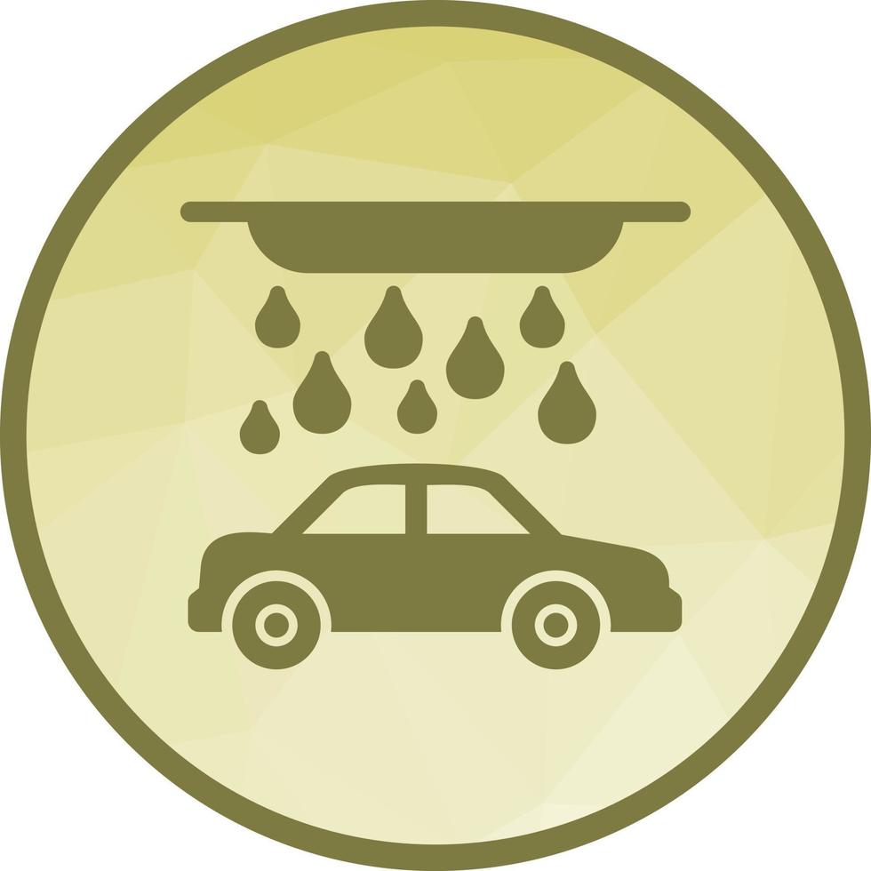 icône de fond low poly de lavage de voiture vecteur