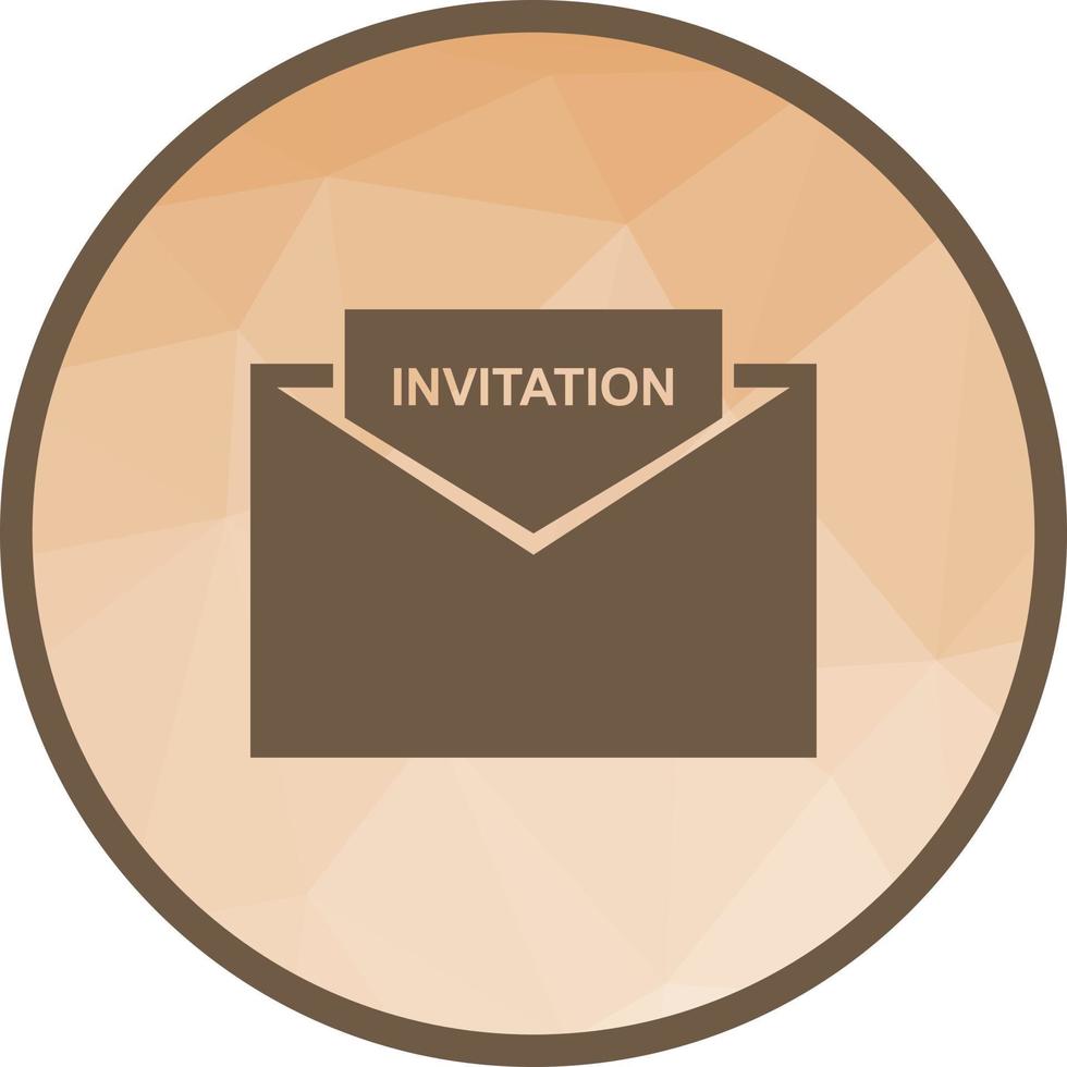 invitation à la fête icône de fond low poly vecteur