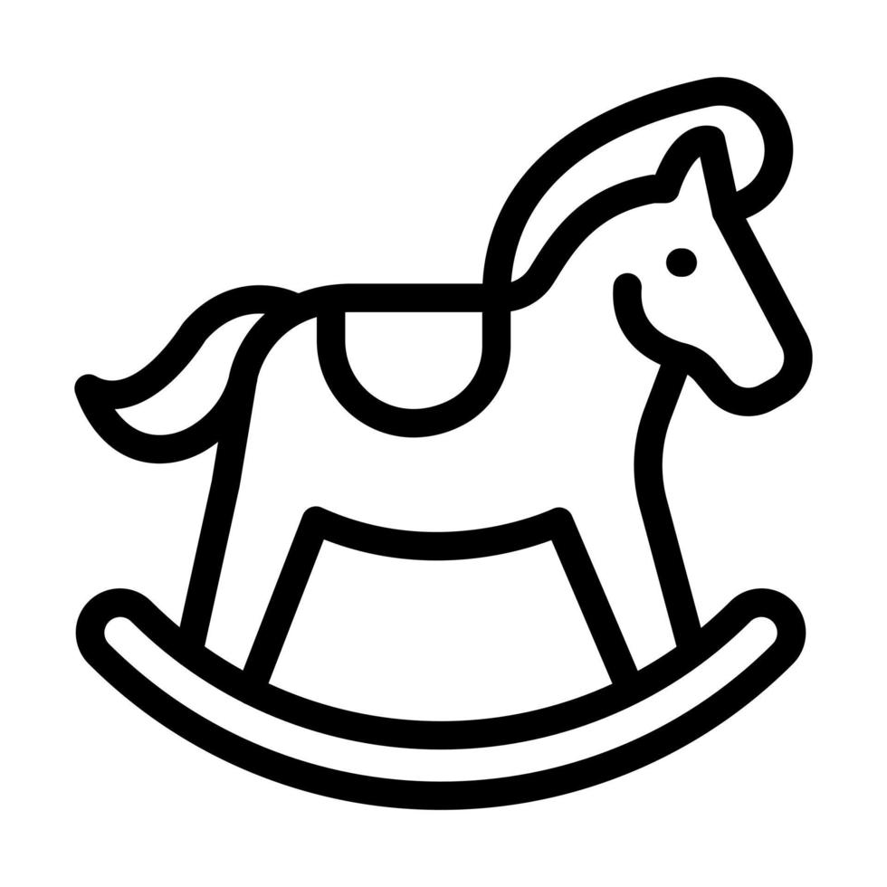 conception d'icône de jouet de cheval vecteur