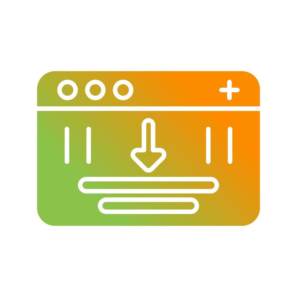 icône de vecteur de téléchargement de navigateur