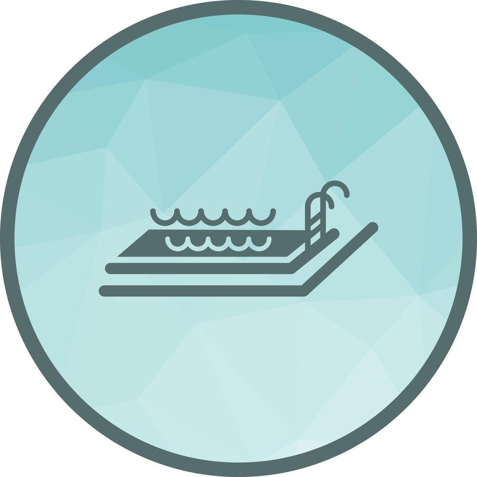 icône de fond piscine low poly vecteur
