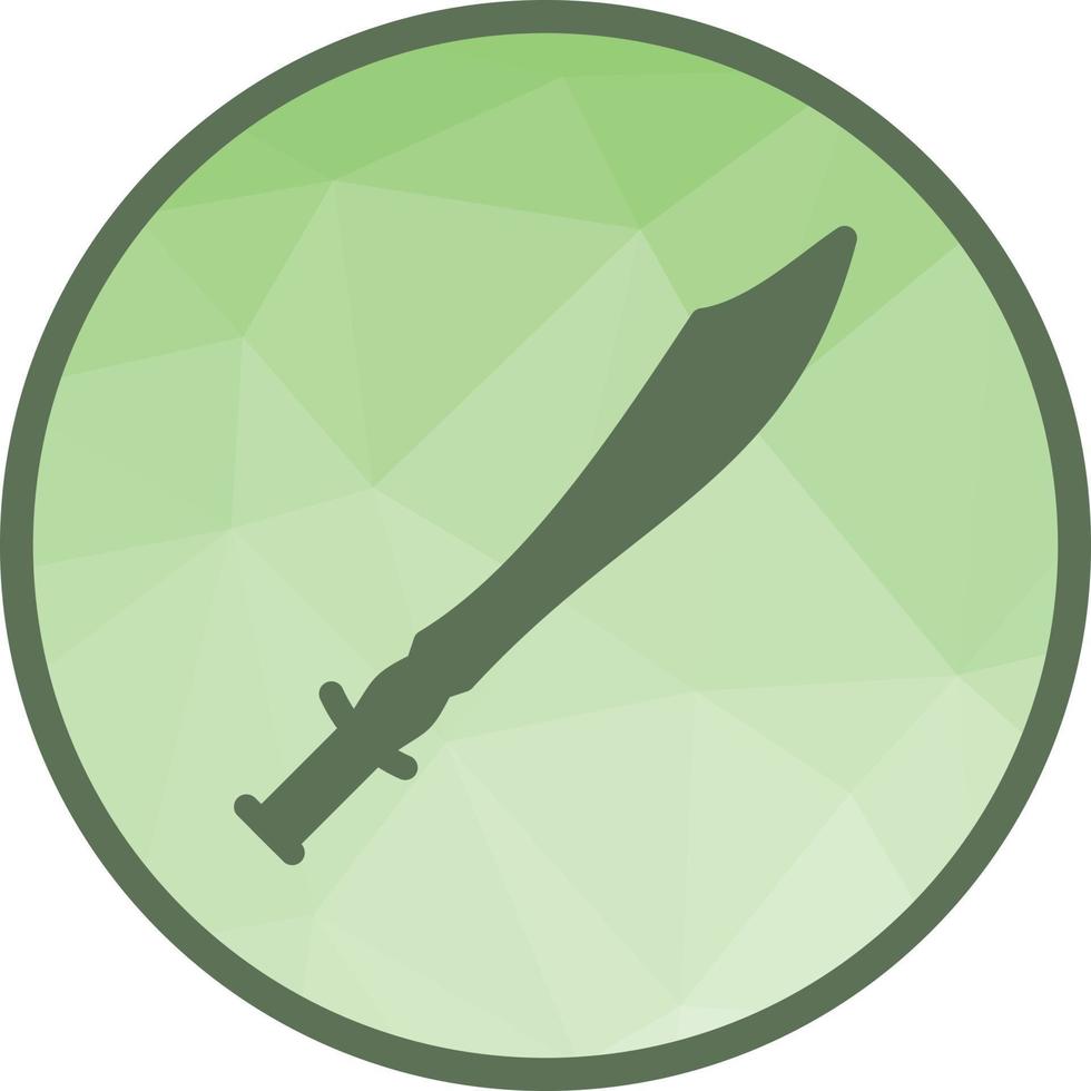 icône de fond low poly épées vecteur