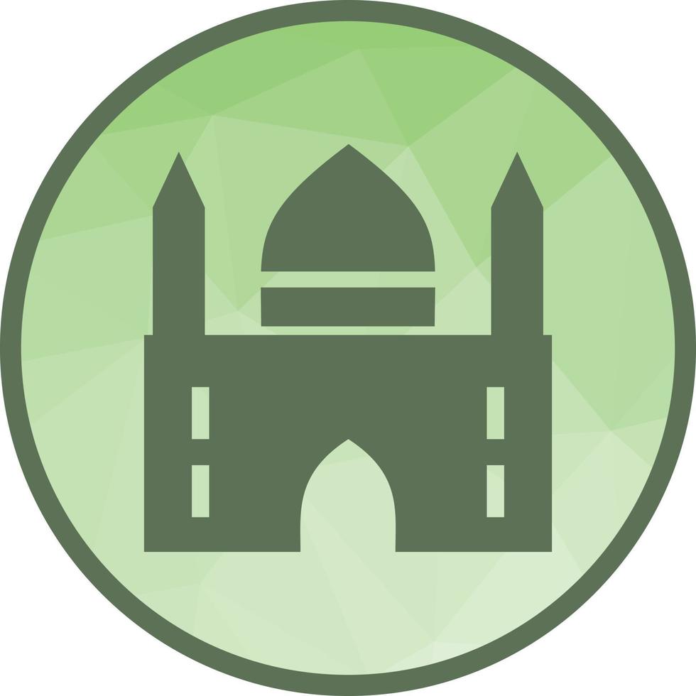 icône de fond mosquée low poly vecteur