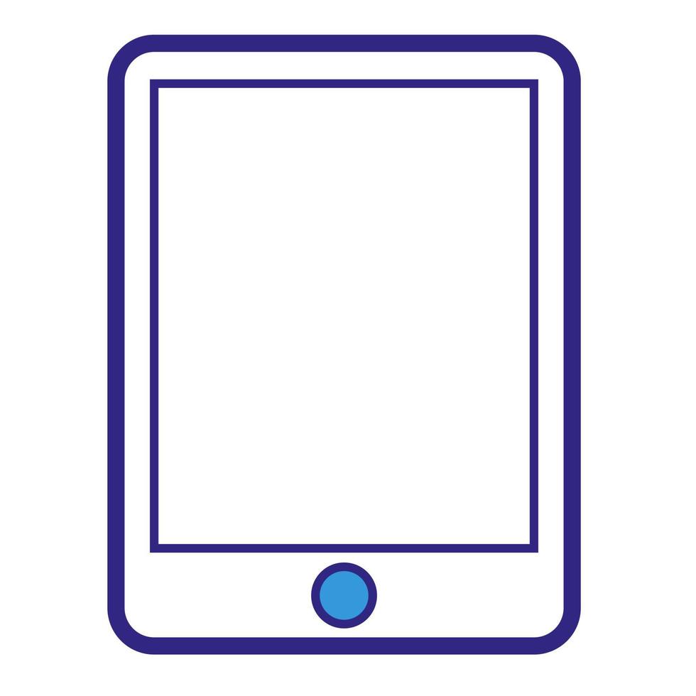 tablette icône doodle, électronique, icône linéaire, dessin à la main vecteur