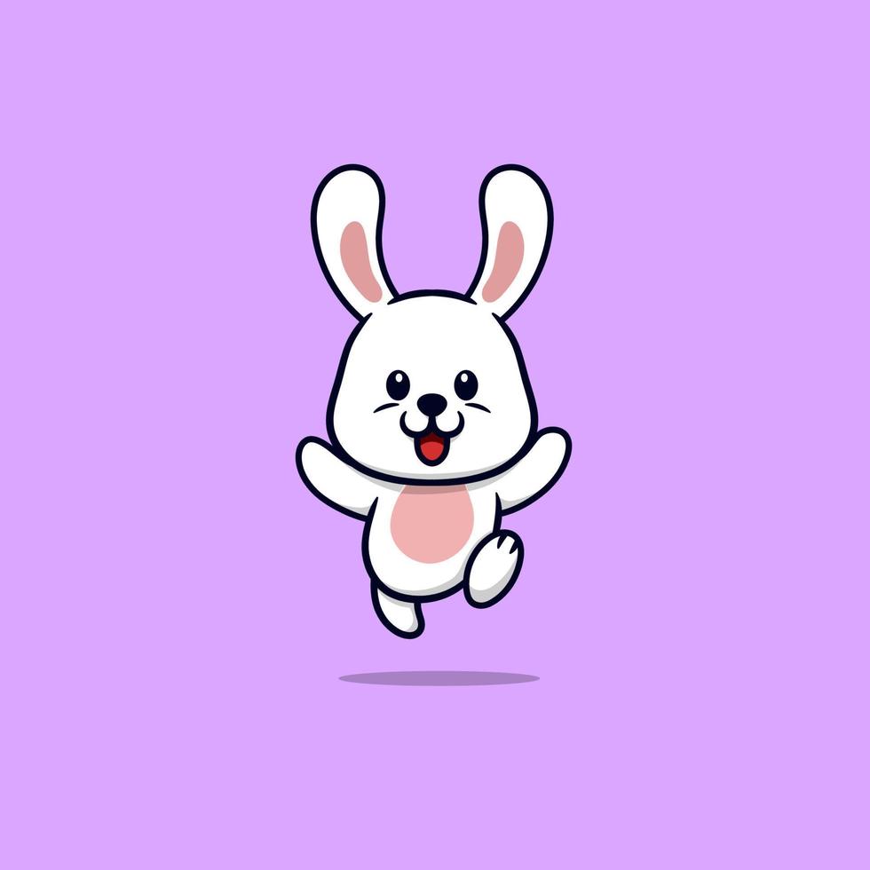 vecteur de dessin animé mignon lapin lapin