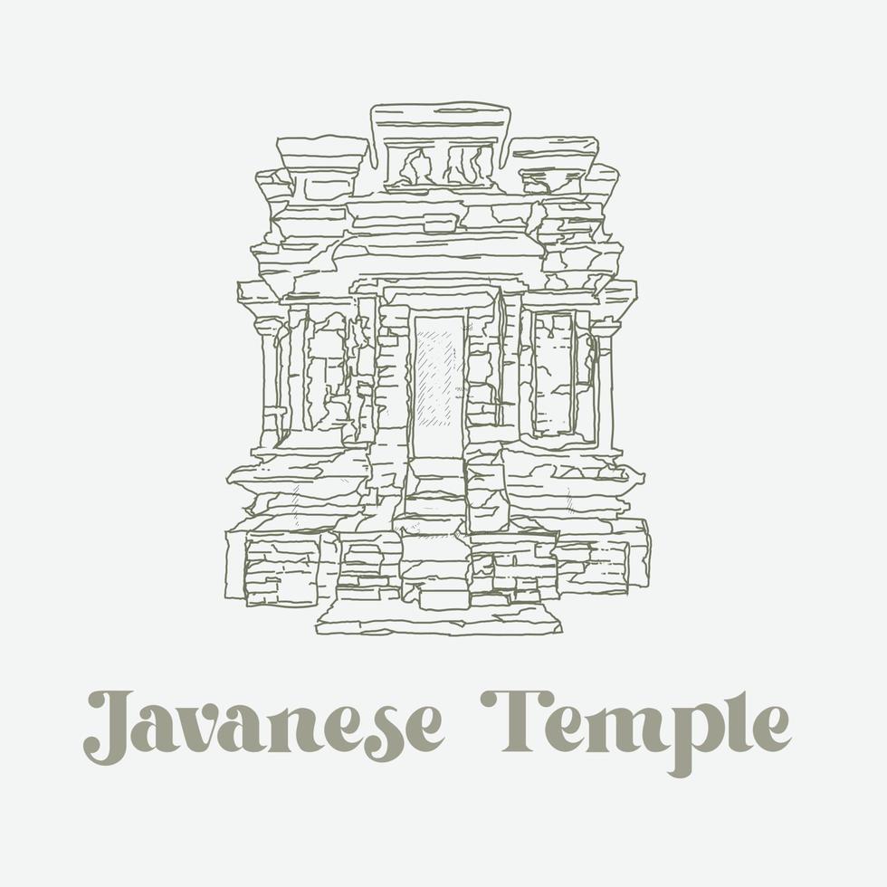 logo du temple de gatot kaca vecteur