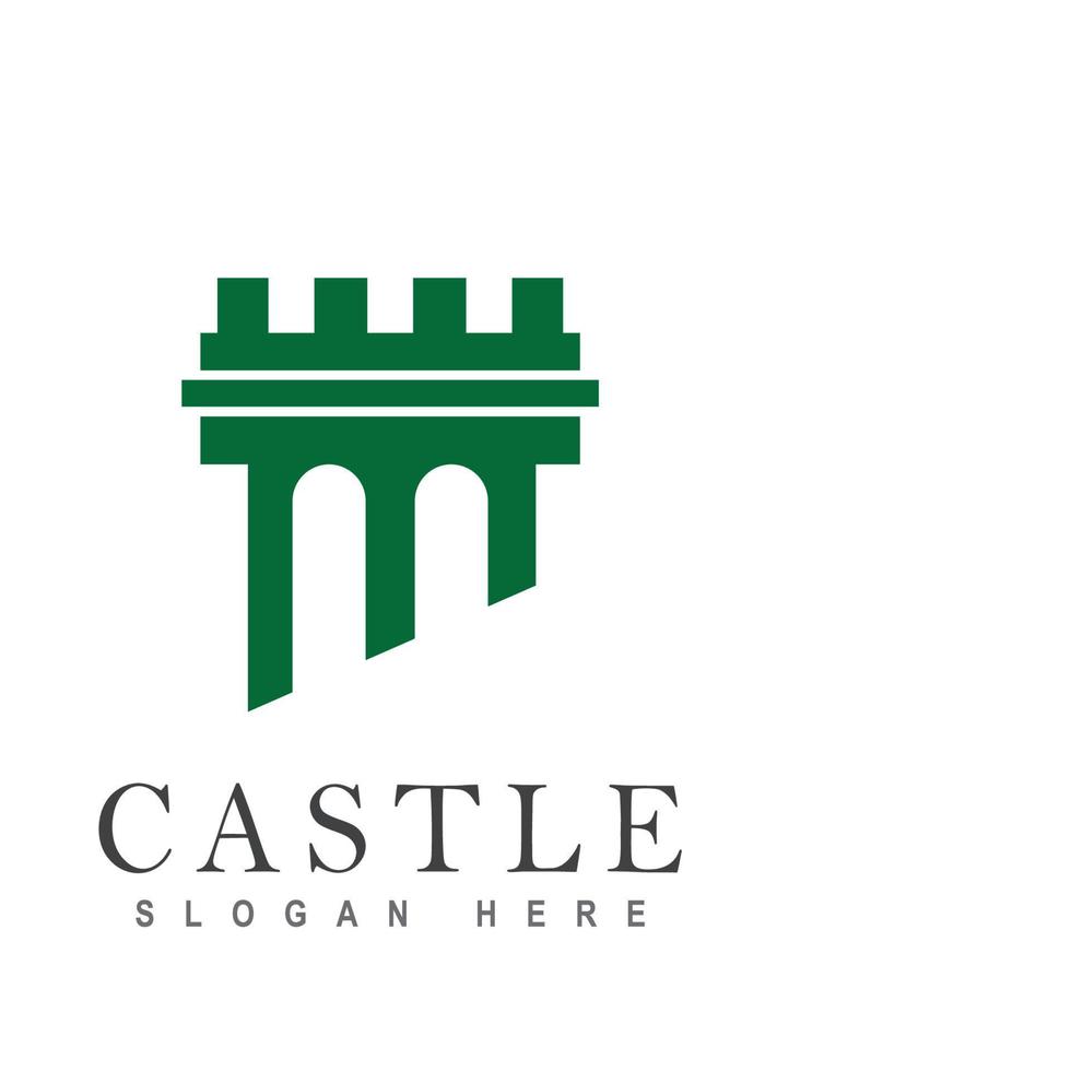 modèle vectoriel de logo d'illustration de château