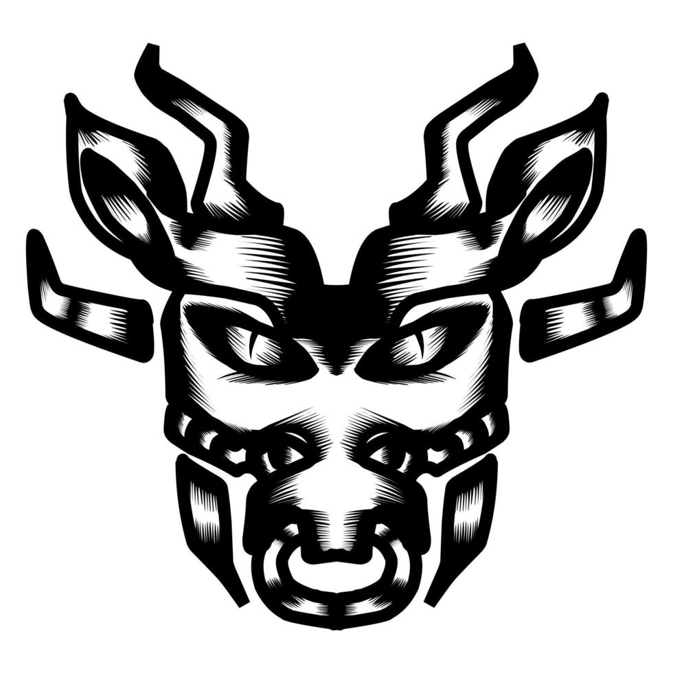masques tribaux historiques aztèques et indiens africains. illustration vectorielle de masque vecteur