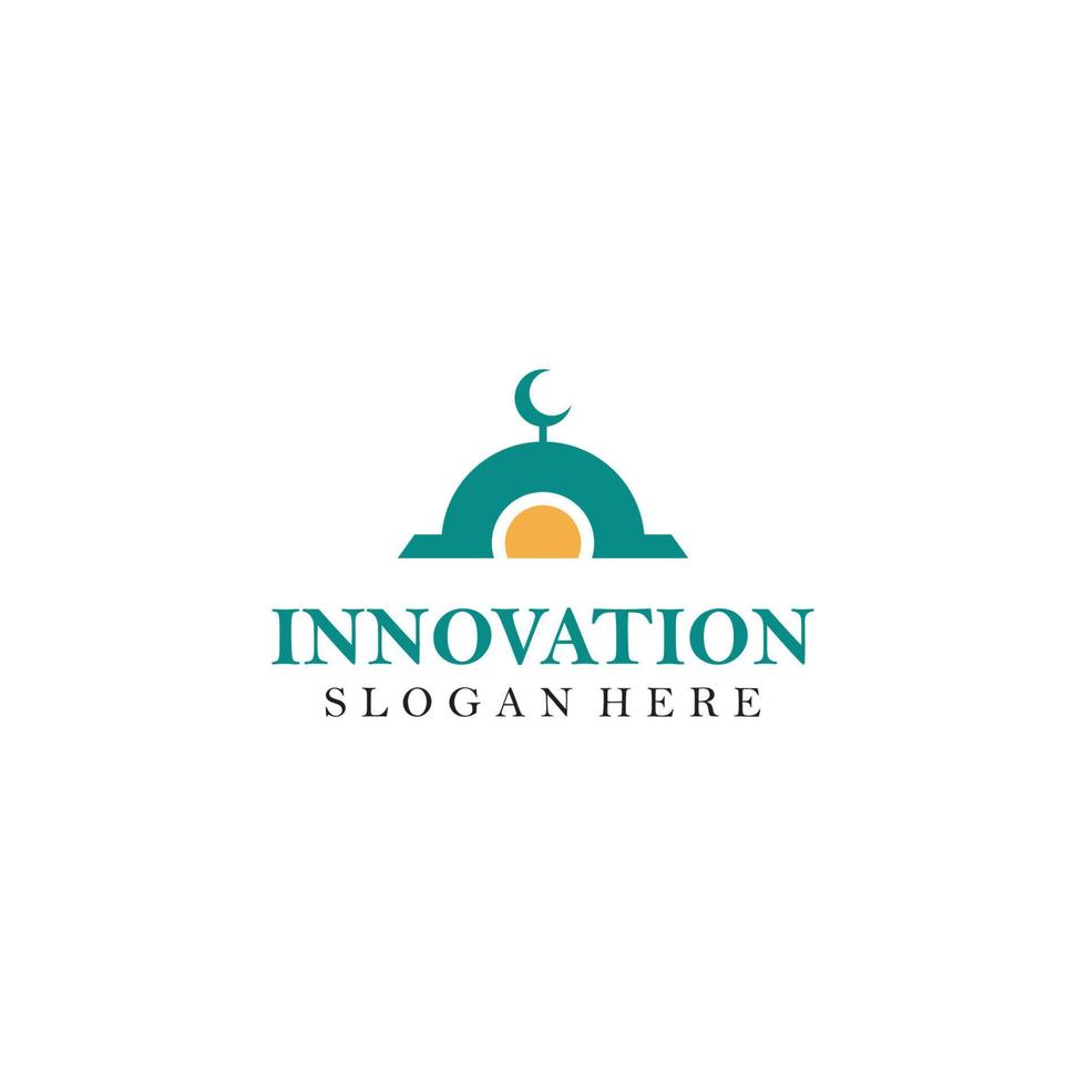 modèle vectoriel de conception d'icône de mosquée logo slamic