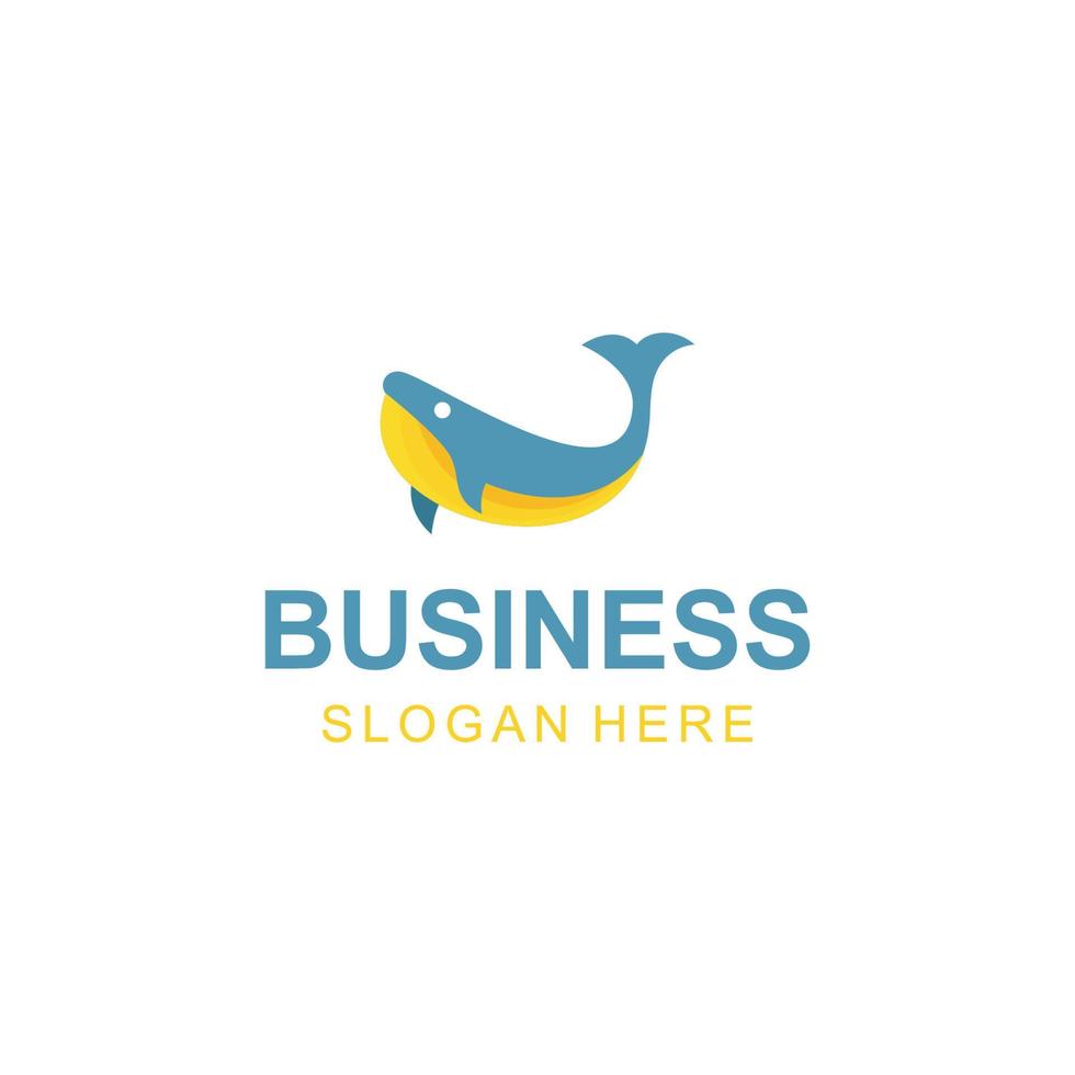 vecteur de conception de logo de dauphins