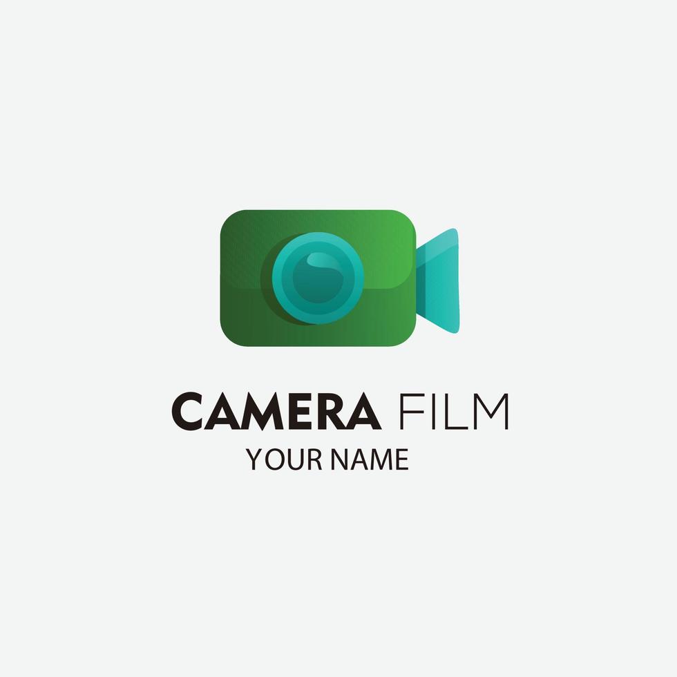 caméra film conception logo gradient couleur symbole vecteur