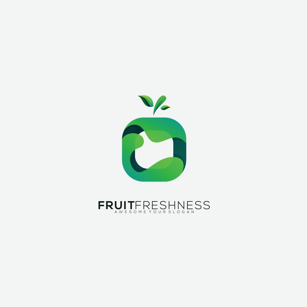 fruits frais design logo illustration vectorielle vecteur